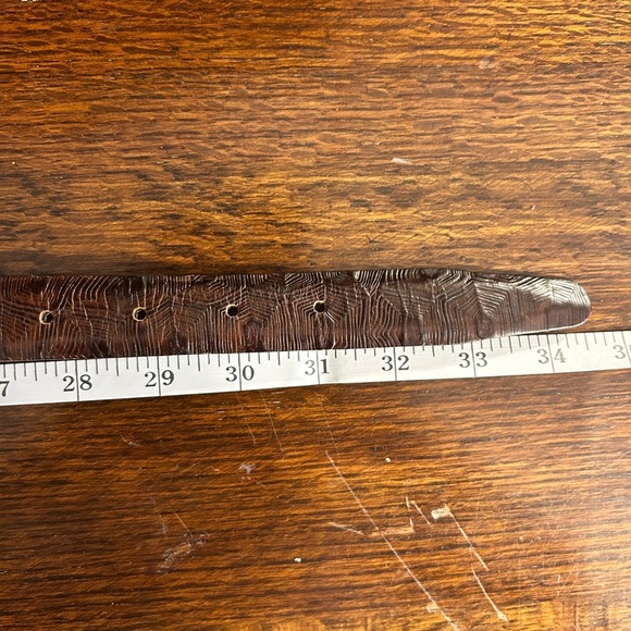 HALSTON Monogram Womens Designer Luxury textured leather Belt - Picture 9 of 9